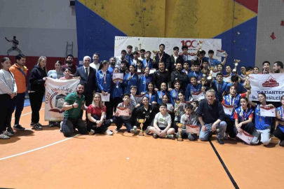 Gaziantep'te 'Okul Sporları Tırmanış Yarışması' yapıldı