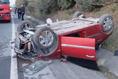 Orman Bölge Müdürlüğü görevlilerini taşıyan araç takla attı: 3 yaralı