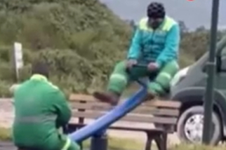 Bursa'da temizlik işçilerinin görüntüsü gülümsetti