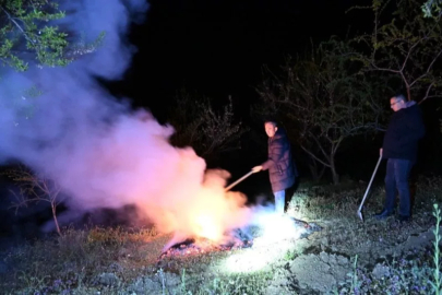 Çiftçiler don nöbetine başladı