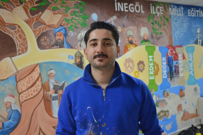 Engelli öğretmen Bursa'da hayal gücünü kullandı