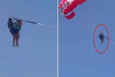 Skandal görüntü! Yamaç paraşütüyle uçarken cinsel saldırıya uğradı