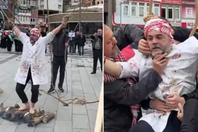 Kent meydanında panik anları! Protesto sırasında boğuluyordu