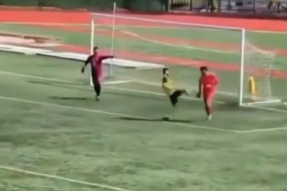 Mardin'de kafaya tekme atan futbolcu tutuklandı