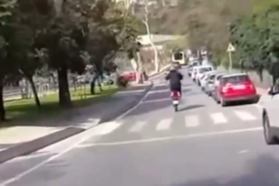 Beykoz'da trafikte tehlikeli hareketler yaptığı belirlenen motosikletliye 47 bin lira para cezası