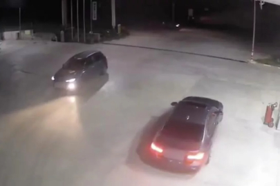 Bursa'da benzin istasyonunda pes dedirten anlar! Şovu pahalıya patladı...