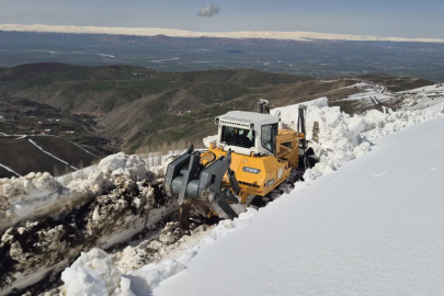 Muş'ta nisan ortasında karla mücadele sürüyor