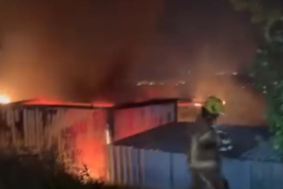 Bursa'da gece saatlerinde korkutan yangın!