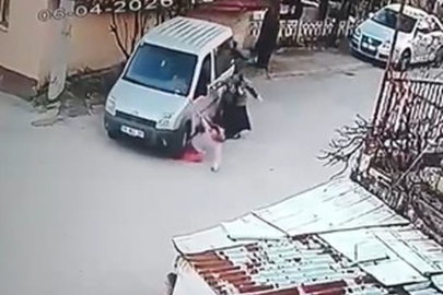 Tartıştığı eşine aracıyla çarpıp ayaklarını ezdi; o anlar kamerada