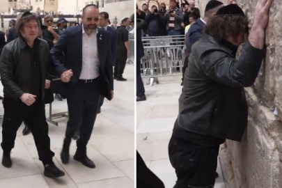Arjantin Devlet Başkanı İsrail'de soluğu yine Ağlama Duvarı'nda aldı, desteğini tekrarladı