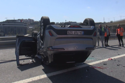 Eyüpsultan'da 5 aracın karıştığı zincirleme kaza: 2 yaralı