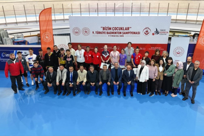 Konya'da "Bizim Çocuklar 9. Türkiye Badminton Şampiyonası" tamamlandı