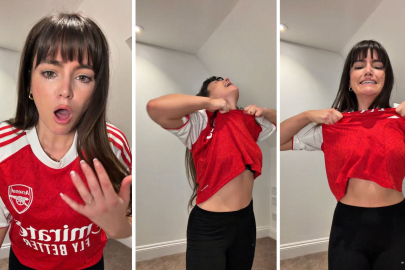 Manchester City'e kaybeden Arsenal taraftarı bir kadın sinir krizi geçirdi