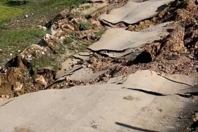 Bursa'da iki mahalleyi birbirine bağlayan yol ulaşıma kapandı!