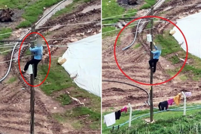 Dronu görünce kaçak hatları iptal etti!