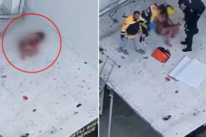 Önce silah sesleri duyuldu sonra kadın kendini 6'ncı kattan attı!