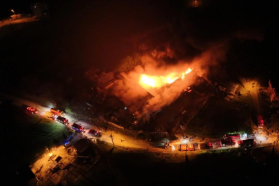 Samsun'da meyve deposunda yangın