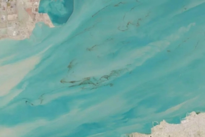 Basra Körfezi'ndeki petrol sızıntısı uzaydan görülüyor