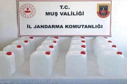 Muş'ta 80 litre etil alkol ele geçirildi