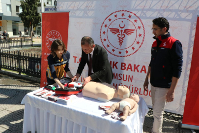 Samsun'da ani kalp durmalarına karşı 3 noktaya yerli şok cihazı yerleştirildi