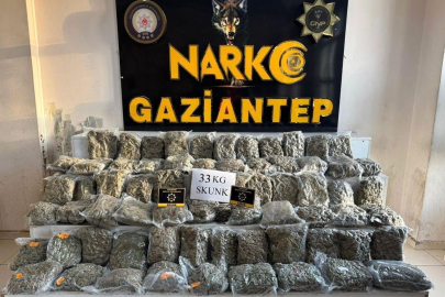 Gaziantep'te 34 kilo uyuşturucu ele geçirildi: 1 tutuklama