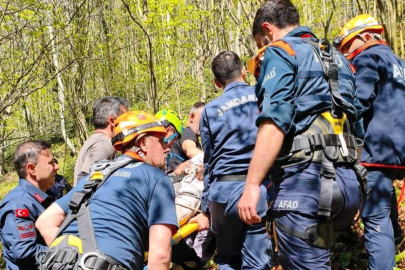 Samsun'da Kayalıktan Düşen Kişi Kurtarıldı