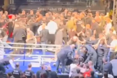Trabzon'da boks maçında ring karıştı!
