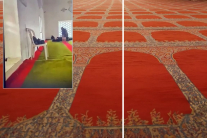 Cami içerisinde uygunsuz görüntüler! Meselenin aslı ortaya çıktı