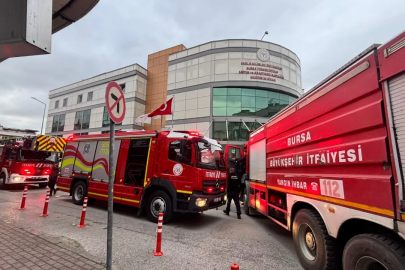 Bursa'da hastanede yangın paniği: Ekipler olay yerinde...