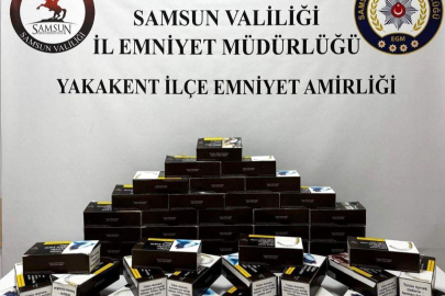 Alaçam ve Yakakent'te kaçak makaron operasyonu