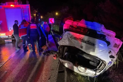 Kütahya'da otomobil takla attı: 4 yaralı