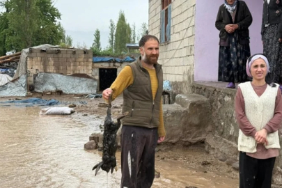 Iğdır'da sel sonrası evler ve araziler sular altında kaldı