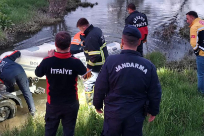 Bolu'da derede mahsur kalan çiftçi kurtarıldı