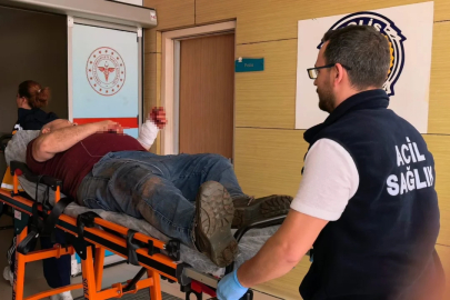 Bursa'da kereste imalathanesinde feci iş kazası