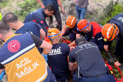 Kekik toplarken uçuruma yuvarlandı: Yaşlı kadını ekipler saatler sonra kurtardı