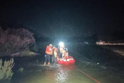 Su seviyesi artan derede mahsur kaldılar; ekipler seferber oldu