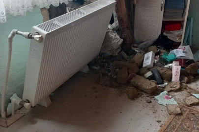 Bursa'da korku dolu anlar: Evin duvarına saplandı!