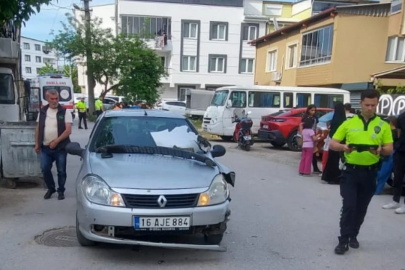 Otomobil ile çarpışan motosiklet sürücüsü yaralandı!