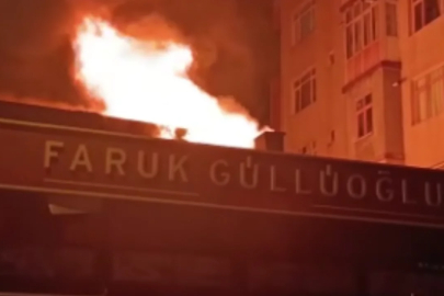 İş yeri alev alev yandı!