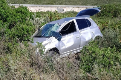 Aydın'da devrilen otomobildeki 2 kişi hayatını kaybetti