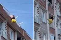 Genç kadın, 4. kattan atladı