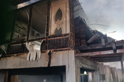 Ordu'da mobilya atölyesi alevlere teslim oldu