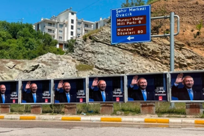 Tunceli'deki billboardlara Kemal Kılıçdaroğlu afişleri asıldı