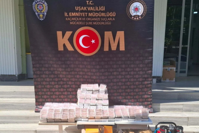 Uşak'ta 20 bin 100 adet kaçak makaron ele geçirildi