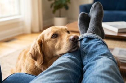 Köpekler kafasını neden sahibinin bacağına yaslar: Uzmanlar açıklıyor