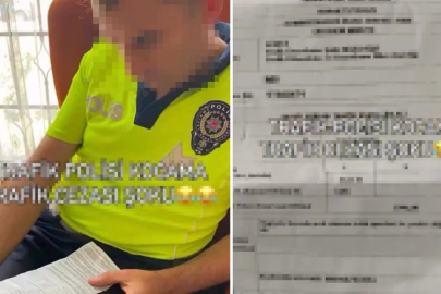 Trafik polisi, eşinin yediği cezayı görünce şoke oldu!