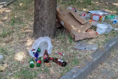 Bursa'da mezarlıkta çirkin görüntüler!
