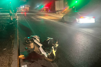 Kamyona arkadan çarpan motosiklet sürücüsü hayatını kaybetti