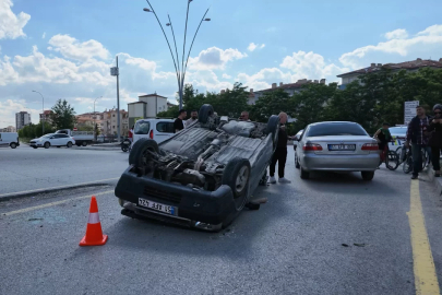 Niğde'de takla atan araçta 1 kişi yaralandı
