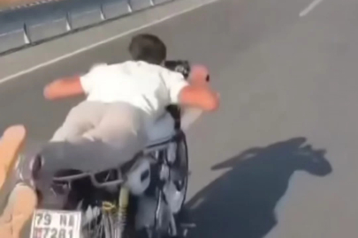 Trafikte tehlikeli hareketler yapan motosiklet sürücüsüne sert ceza!